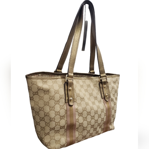 Gucci Handbags - Gucci GG Jolicoeur Metallic Tote Handbag Shoulder Bag Purse